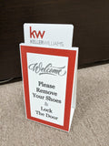 Remove Shoe Sign