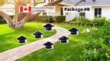 Graduation Hat Cap - Black - 12" Tall or 16" Tall (Total 6pcs or 12pcs) | Yard Sign Outdoor Lawn Decor | Happy Birthday Set