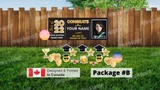 Class of 2022 Sign Package – Hanging Banner 96" wide x 36" tall + Decors (Total 17pcs) |Yard Sign Outdoor Lawn Decorations