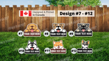 Dog's Face Sign with Custom Message (15" or 23" Wide, 13"-23" Tall) - Pack of 1 / 2 /5 / 10 | Yard Sign Outdoor Lawn Decorations