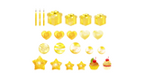 Celebrations Decor - Gold Sparkle Glitter - 12" - 24" Decors -  (Total 23 pcs) | Birthday Yard Sign (Y-0321)