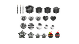 Celebrations Decor - Black Sparkle Glitter - 12" - 24" Decors -  (Total 23 pcs) | Yard Sign Outdoor Lawn Decorations | Yardabrate Designer Series