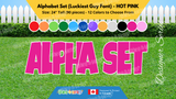 Alphabet Set (Solid Color) 24" Tall Individual Lettering (Luckiest Guy Font) Total 90 pcs | Yard Sign Outdoor Lawn Decorations | Yardabrate Designer Series