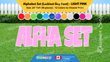 Alphabet Set (Solid Color) 24" Tall Individual Lettering (Luckiest Guy Font) Total 90 pcs | Yard Sign Outdoor Lawn Decorations | Yardabrate Designer Series