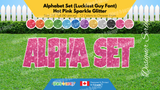 Alphabet Set (Sparkle Glitter) 24" Tall Individual Lettering (Luckiest Guy Font) Total 90 pcs | Birthday Yard Sign (Y-0387)