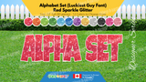Alphabet Set (Sparkle Glitter) 24" Tall Individual Lettering (Luckiest Guy Font) Total 90 pcs | Birthday Yard Sign (Y-0387)