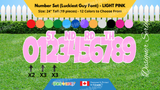 Number Set (Solid Color) 24" Tall Individual Lettering (Luckiest Guy Font) Total 19 pcs | Yard Sign Outdoor Lawn Decorations | Yardabrate Designer Series
