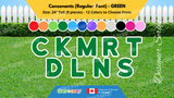 Consonants (Solid Color) 24" Tall Individual Lettering (Regular Font) Total 9 pcs | Yard Sign Rental Business | Printed in Canada