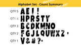 Alphabet Set (Solid Color) 24" Tall Individual Lettering (Luckiest Guy Font) Total 90 pcs | Yard Sign Outdoor Lawn Decorations | Yardabrate Designer Series