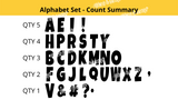 Alphabet Set (Sparkle Glitter) 24" Tall Individual Lettering (Luckiest Guy Font) Total 90 pcs | Birthday Yard Sign (Y-0387)