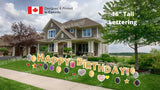 Gold Glitter Happy Birthday Letters Yard Card Sets 16" or 24" Tall (Total 36pcs) | Birthday Yard Sign (Y-0006)