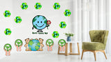 Earth Day Sign (24" tall) + 14 Decors (Total 15pcs set)  | Yard Sign Outdoor Lawn Decorations