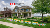 Happy Birthday (Rainbow Style) Letters Yard Card Sets 18" Tall (Total 26pcs) | Yard Sign Outdoor Lawn Decor | Happy Birthday Set