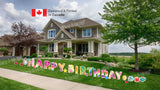 Happy Birthday (Tie Dye Style) Letters Yard Card Sets 18" Tall (Total 26pcs) | Yard Sign Outdoor Lawn Decor | Happy Birthday Set