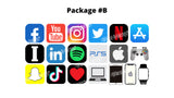 Social Media and Technology Yard Sign - 9pcs or 18pcs | Yard Sign Outdoor Lawn Decorations