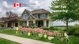 Red Glitter Happy Birthday Letters Yard Card Sets 16" or 24" Tall (Total 36pcs) | Yard Sign Outdoor Lawn Decor | Happy Birthday Set