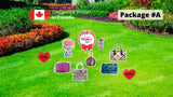 Mother's Day – Mother’s Day Sign 24” Tall + Purses + Decors (Total 10 or 22pcs)  | Yard Sign Outdoor Lawn Decorations