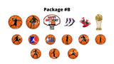 Happy Birthday Basketball Theme Sign Set – Sign & Trophy 24" Tall + Decors (6pcs or 15pcs) | Yard Sign Outdoor Lawn Decorations
