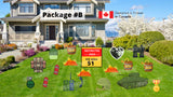 Military Theme Yard Sign – Tank 36”W x24”H + Restricted Area Sign 24"Wx24"H + Decors (Total 7 or 18pcs) | Yard Sign Outdoor Lawn Decorations