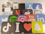 Social Media and Technology Yard Sign - 9pcs or 18pcs | Yard Sign Outdoor Lawn Decorations