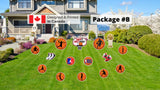 Happy Birthday Basketball Theme Sign Set – Sign & Trophy 24" Tall + Decors (6pcs or 15pcs) | Yard Sign Outdoor Lawn Decorations