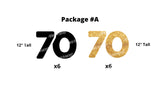 Number 25 | 30 | 40 | 50 | 60 | 70 | 80 Sign 12" Tall or 16" Tall (Total 6pcs or 12pcs) | Yard Sign Outdoor Lawn Decor | Happy Birthday