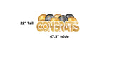 Congrats Sign - 47.5" Wide x 22" Tall  (Total 1 pc) | Yard Sign Outdoor Lawn Decorations
