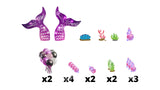 Mermaid Tail - Purple Gradient Sign Package (Total 19 pcs) | Yard Sign Outdoor Lawn Decorations | Yardabrate Designer Series