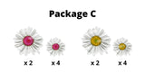 Daisy Flower - Yellow and Pink Package (Total 6 or 12pcs)  | Yard Sign Outdoor Lawn Decorations | Yardabrate Designer Series