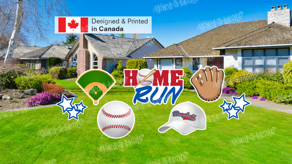 Baseball Theme Yard Sign Sign - Total 7 pcs set  | Yard Sign Outdoor Lawn Decorations | Birthday and Party Supplies