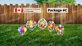 Balloon Signs Package – Balloons 18"-24" Tall (Total 5pcs or 10pcs) | Yard Sign Outdoor Lawn Decorations