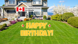 Happy Birthday Letters (Luckiest Guy Font) Yard Card Sets - 16" Tall (Total 9pcs) | Yard Sign Outdoor Lawn Decor | Happy Birthday Set