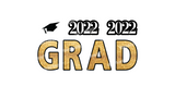 Grad 2022 Sign Package – 24" Tall Letter  + Decors (Total 7pcs)  | Yard Sign Outdoor Lawn Decor