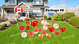 Red Glitter Celebration Decors - 12" - 22" Decors - (Total 9 pcs or 21 pcs) | Yard Sign Outdoor Lawn Decorations