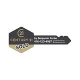 Custom Printed for Realtor | Real Estate Giant Key Cutout w Custom Name and contact info for Social Media and Photo Props | Made in Canada