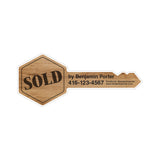 Custom Printed for Realtor | Real Estate Giant Key Cutout w Custom Name and contact info for Social Media and Photo Props | Made in Canada