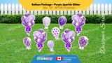 Balloon Package - Sparkle Glitter Style Package (Total 10 pcs) - 16 Colour Combinations  | Birthday Yard Sign (Y-0338)