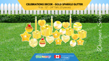 Celebrations Decor - Sparkle Glitter - 12" - 24" Decors - (Total 23 pcs) - 12 Colour Combinations | Birthday Yard Sign (Y-0363)