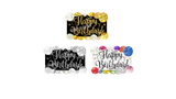Large Happy Birthday Sign - Gold, Silver & Multi Color Sparkle Glitter Style Package (Total 3 pcs) | Yard Sign Outdoor Lawn Decorations