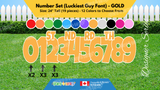 Number Set (Solid Color) 24" Tall Individual Lettering (Luckiest Guy Font) Total 19 pcs | Yard Sign Outdoor Lawn Decorations | Yardabrate Designer Series
