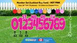 Number Set (Solid Color) 24" Tall Individual Lettering (Luckiest Guy Font) Total 19 pcs | Yard Sign Outdoor Lawn Decorations | Yardabrate Designer Series