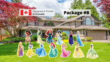 Princess Sign Package -  24" Tall Characters + Decors  (Total 6 or 13 pcs) | Yard Sign Outdoor Lawn Decorations