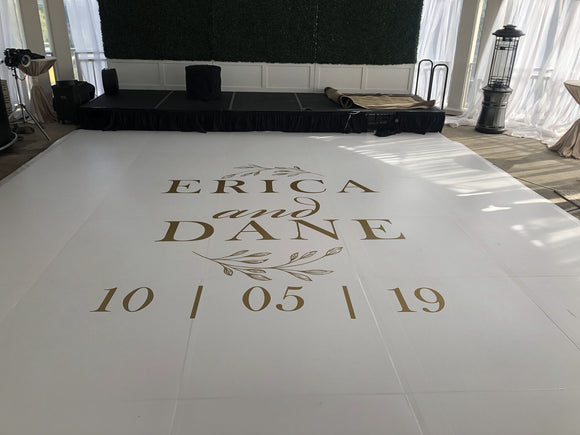 Custom Printed Dance Floor Wrap - White | Premium Vinyl with bubble-free technology | Sizes starting from 4ft x 4ft up to 20ft x 20ft