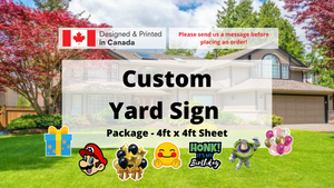 Custom Yard Sign Package - Personal or Business (4ft x 4ft sheet or 4ft x 8ft sheet)  | Yard Sign Decoration