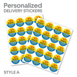 Personalized! DoorDash 2"x2" "Tips & Reviews Keep Me Driving" Delivery Bag Stickers | 20 Stickers Per Sheet- Food Delivery
