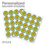 Personalized! Grubhub 2"x2" "Tips & Reviews Keep Me Driving" Delivery Bag Stickers | 20 Stickers Per Sheet- Food Delivery
