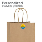 Personalized! DoorDash 2"x2" "Tips & Reviews Keep Me Driving" Delivery Bag Stickers | 20 Stickers Per Sheet- Food Delivery