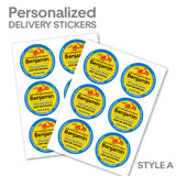 Personalized! Grubhub 3.5"x3.5" "Tips & Reviews Keep Me Driving" Delivery Bag Stickers | 6 Stickers Per Sheet- Food Delivery