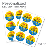 Personalized! Grubhub 3.5"x3.5" "Tips & Reviews Keep Me Driving" Delivery Bag Stickers | 6 Stickers Per Sheet- Food Delivery