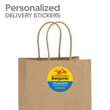 Personalized! DoorDash 3.5"x3.5" "Tips & Reviews Keep Me Driving" Delivery Bag Stickers | 6 Stickers Per Sheet- Food Delivery